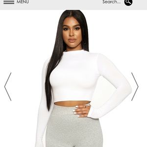 Naked Wardrobe Long Sleeve Crop